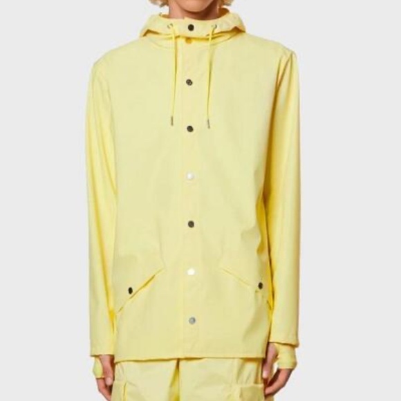 Brand new RAINS Core Long Rain Jacket XL unisex straw yellow - Picture 3 of 10